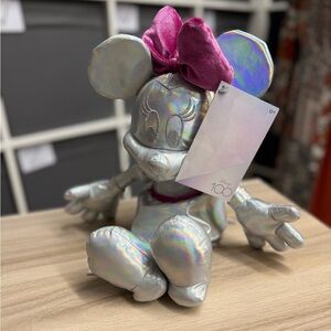 Disney 100th Anniversary Iridescent Silver Minnie Plush